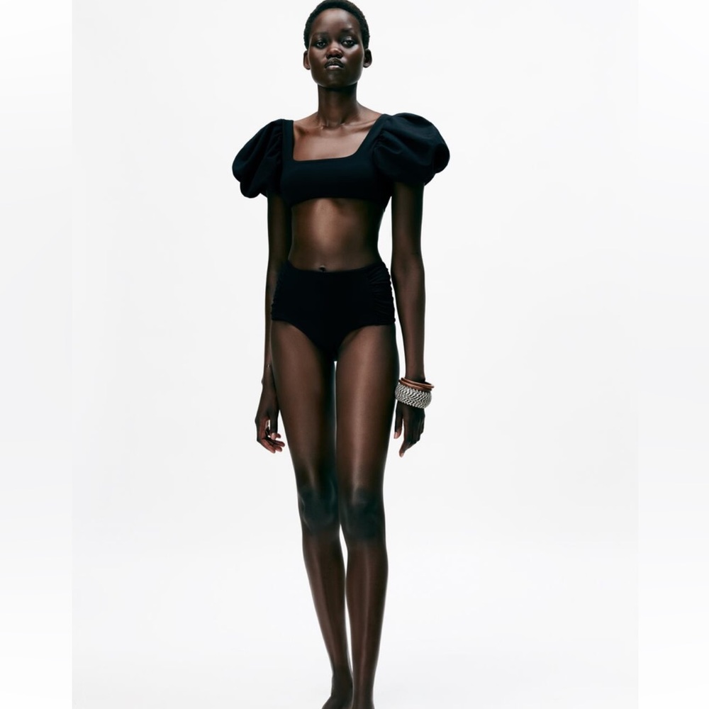 COPY - Zara Balloon Sleeve Bikini Top and Matching Bottom Size M